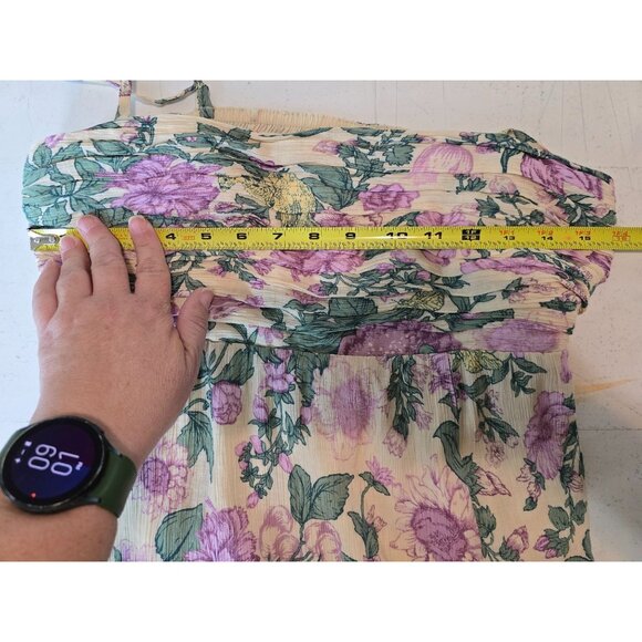 Abercrombie & Fitch Emerson Open-Back Maxi Dress Cream Floral M - Picture 7 of 9